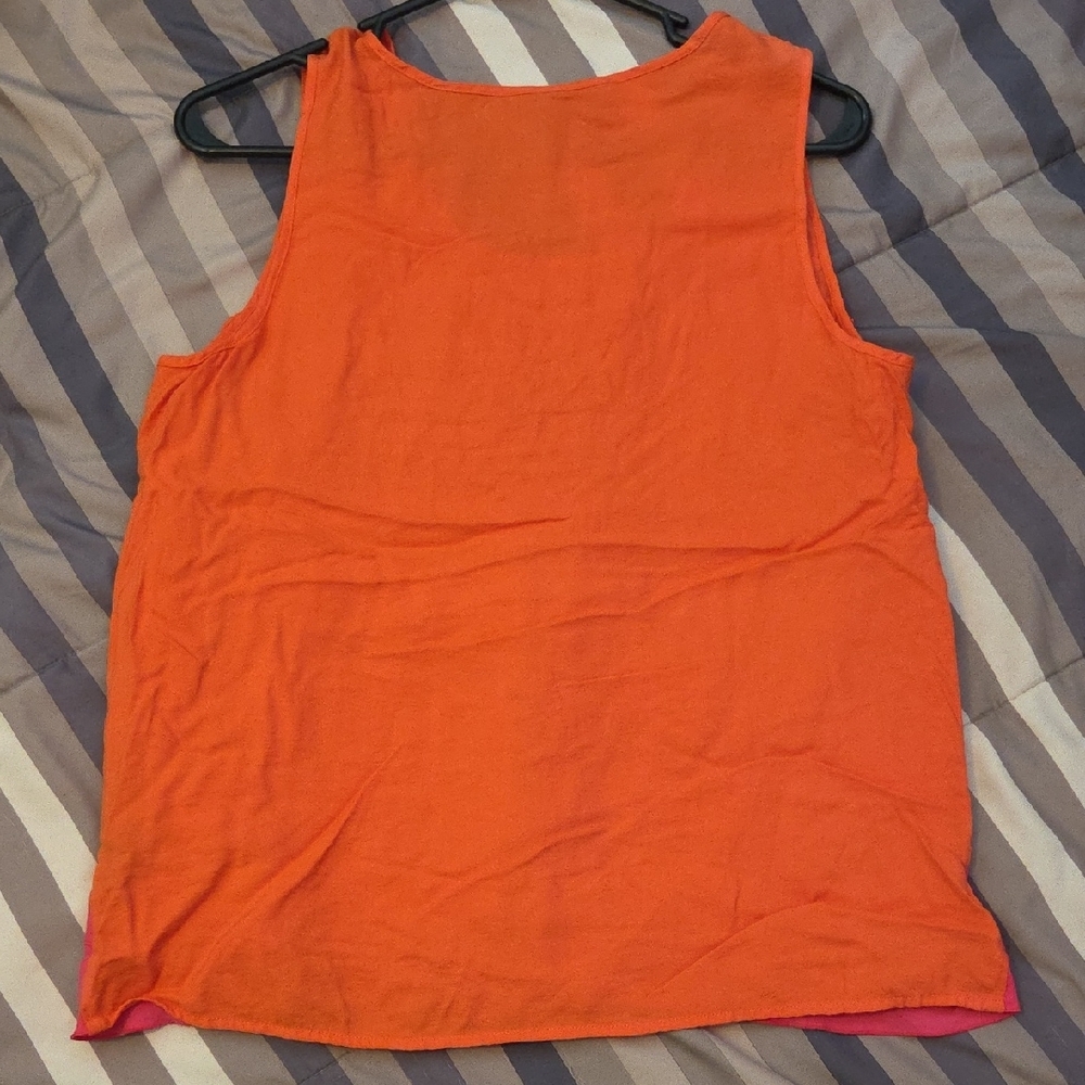 Rafaella Orange and Pink Layered Tank Top - Picture 3 of 4